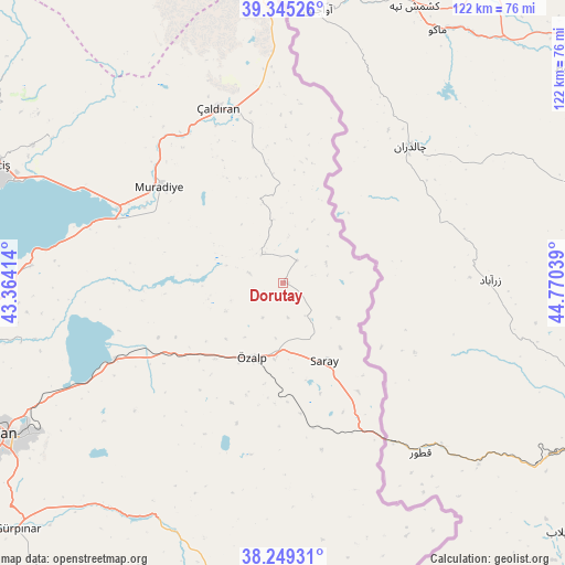Dorutay on map