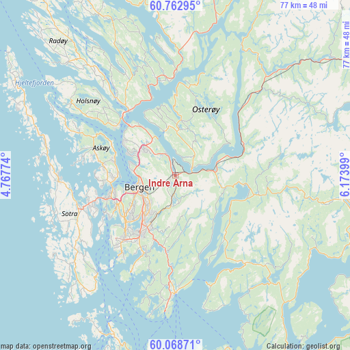 Indre Arna on map