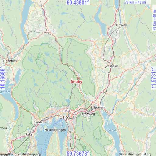 Åneby on map