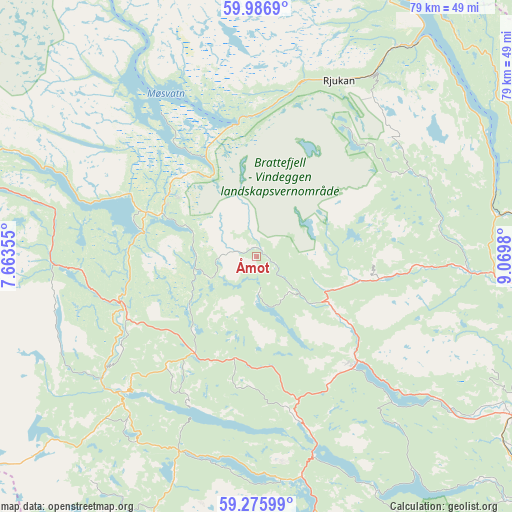Åmot on map