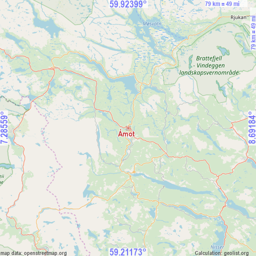 Åmot on map