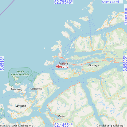 Ålesund on map
