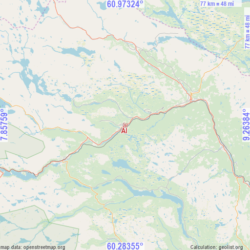 Ål on map