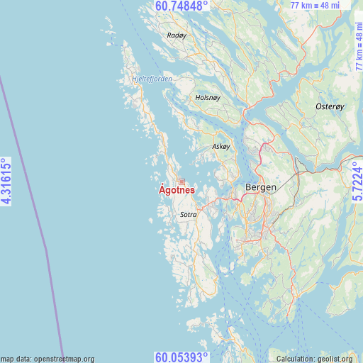Ågotnes on map