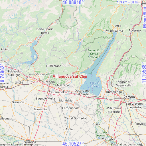 Villanuova sul Clisi on map