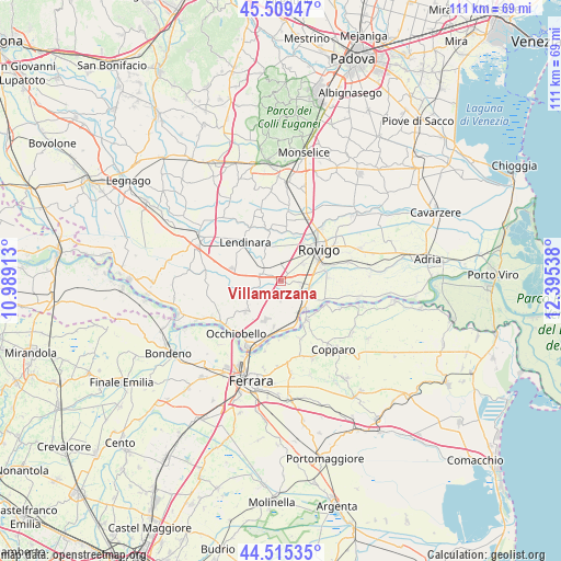 Villamarzana on map