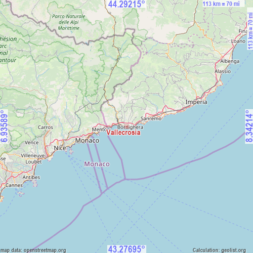 Vallecrosia on map