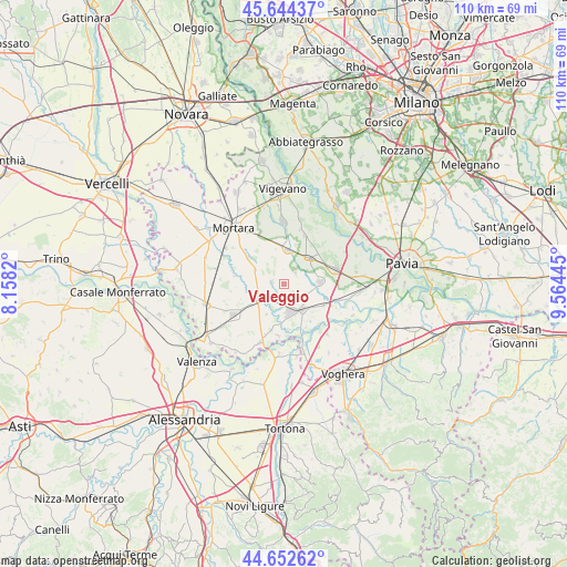 Valeggio on map