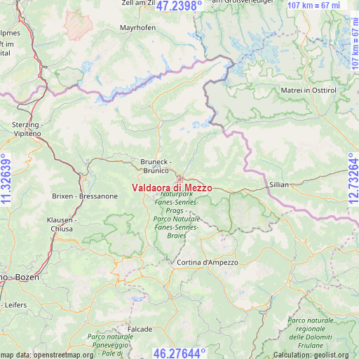 Valdaora di Mezzo on map