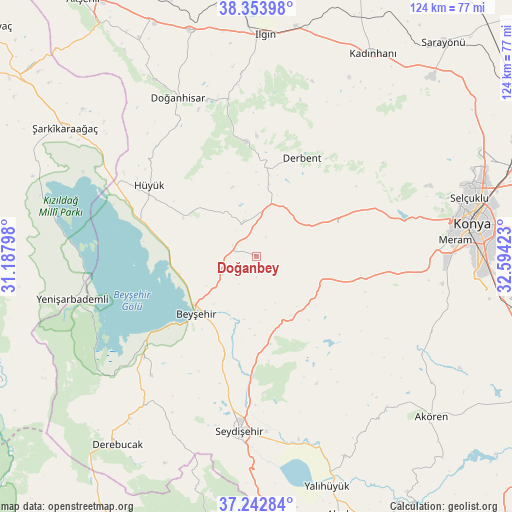 Doğanbey on map