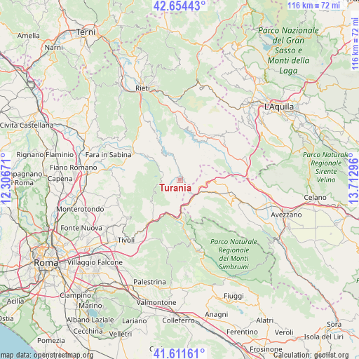 Turania on map