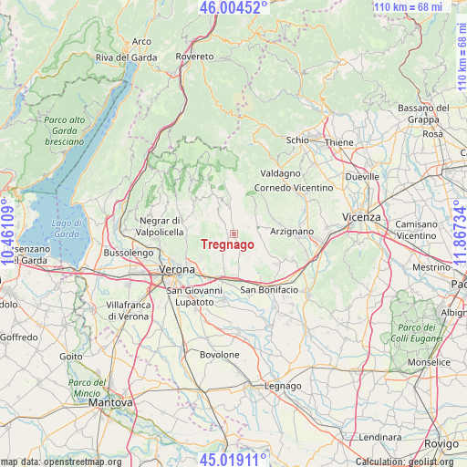 Tregnago on map