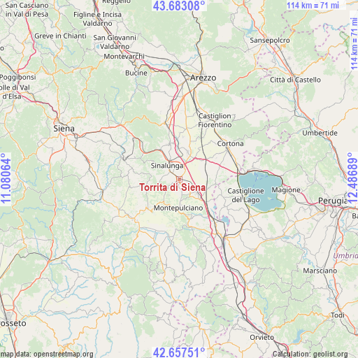 Torrita di Siena on map