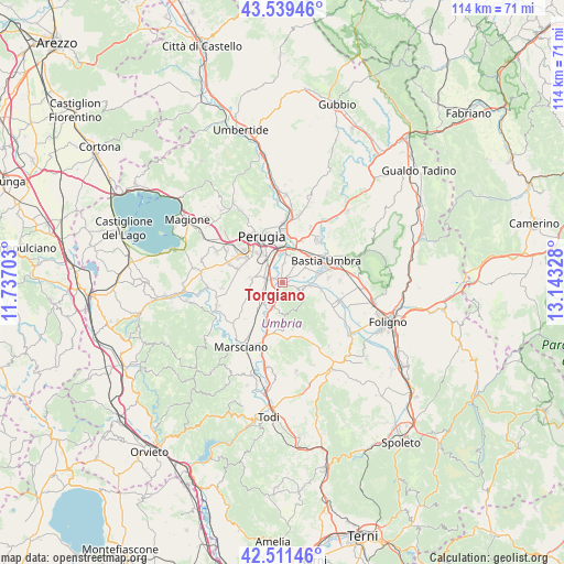 Torgiano on map