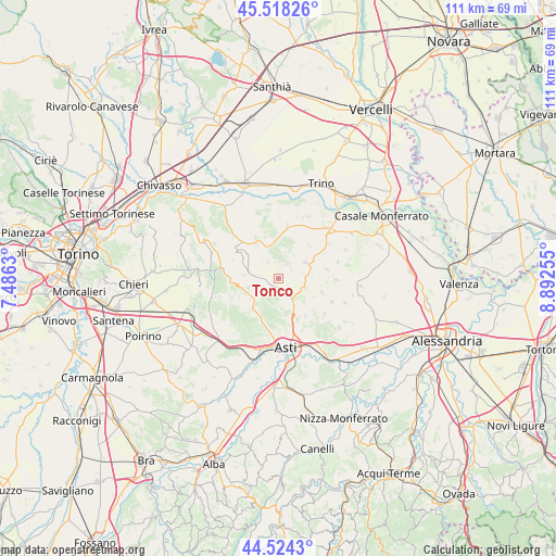 Tonco on map