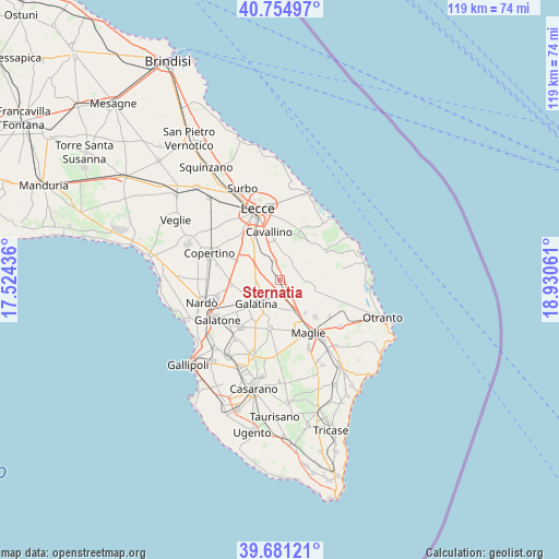 Sternatia on map