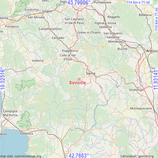 Sovicille on map