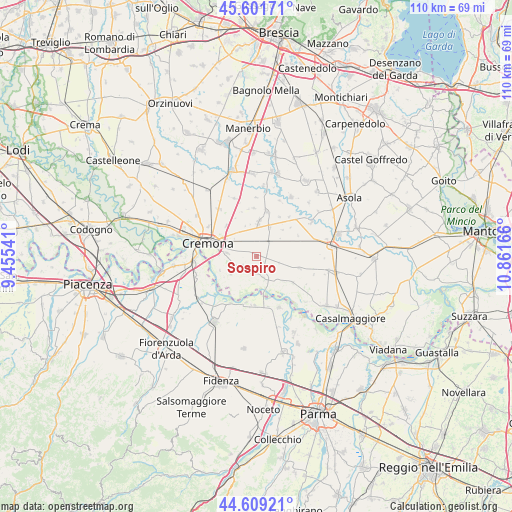 Sospiro on map