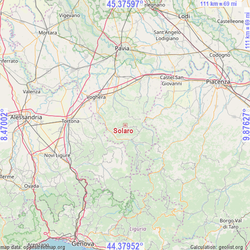 Solaro on map