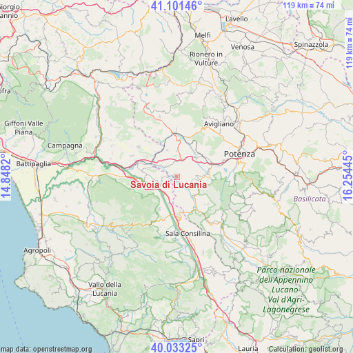 Savoia di Lucania on map