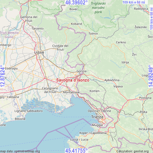 Savogna d'Isonzo on map