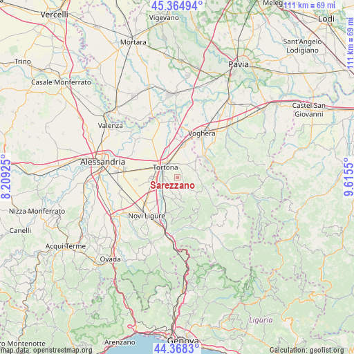 Sarezzano on map