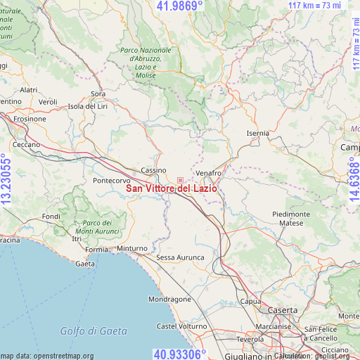 San Vittore del Lazio on map