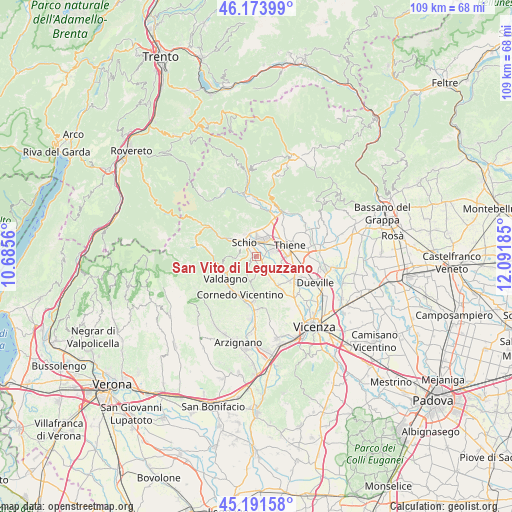 San Vito di Leguzzano on map