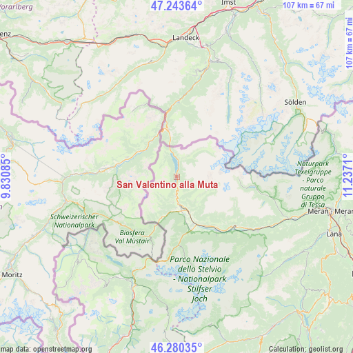 San Valentino alla Muta on map