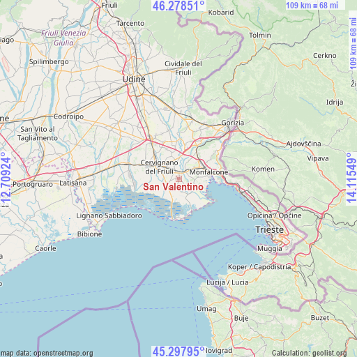 San Valentino on map