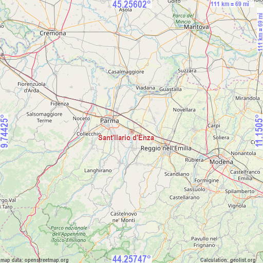 Sant'Ilario d'Enza on map