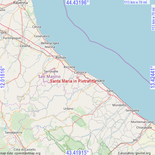 Santa Maria in Pietrafitta on map