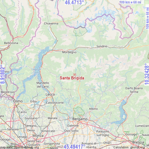 Santa Brigida on map