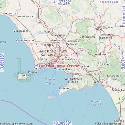San Sebastiano al Vesuvio on map