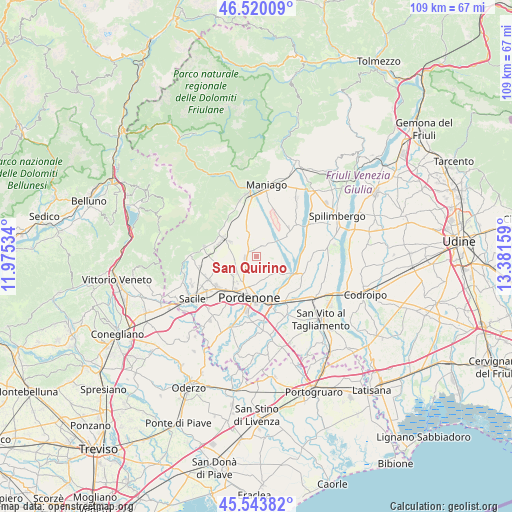San Quirino on map