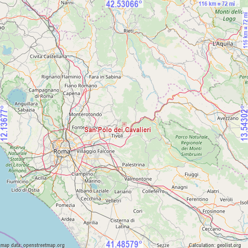 San Polo dei Cavalieri on map