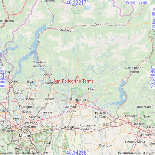 San Pellegrino Terme on map