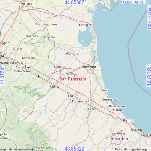 San Pancrazio on map