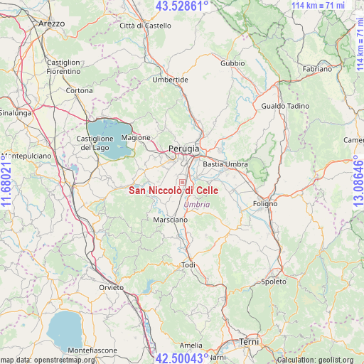 San Niccolò di Celle on map