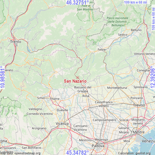 San Nazario on map