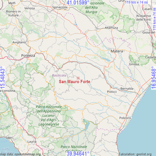 San Mauro Forte on map