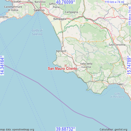 San Mauro Cilento on map