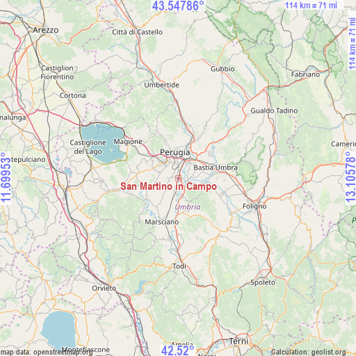 San Martino in Campo on map