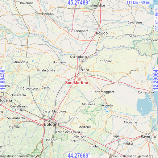 San Martino on map