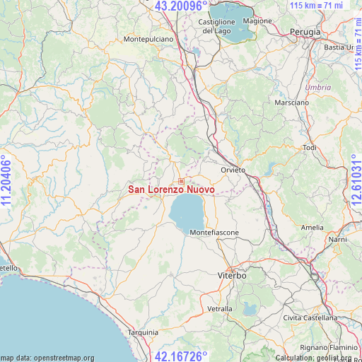 San Lorenzo Nuovo on map