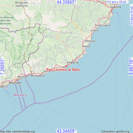 San Lorenzo al Mare on map