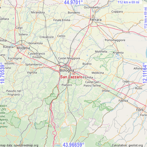 San Lazzaro on map