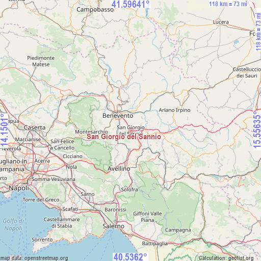 San Giorgio del Sannio on map