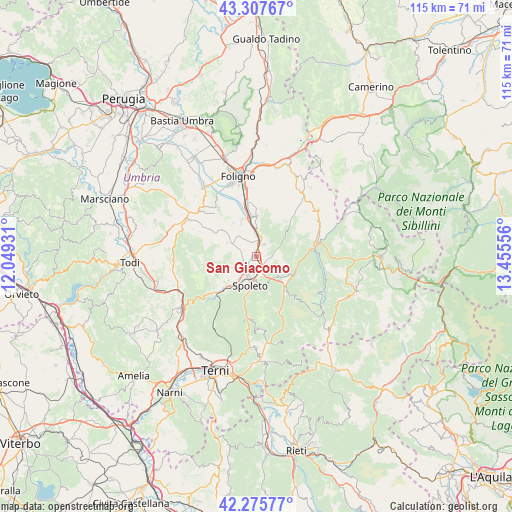 San Giacomo on map