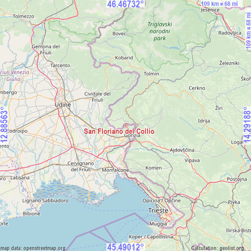 San Floriano del Collio on map